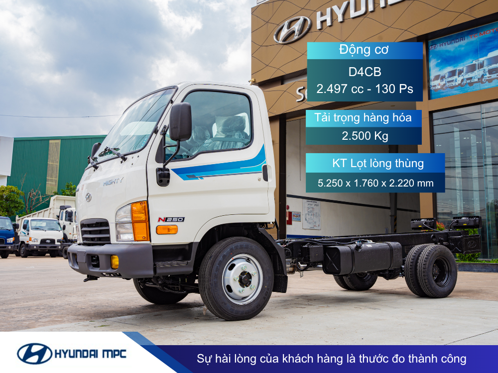 Giá bán Xe tải Hyundai Mighty N250 2.5T thùng 3.6 mét